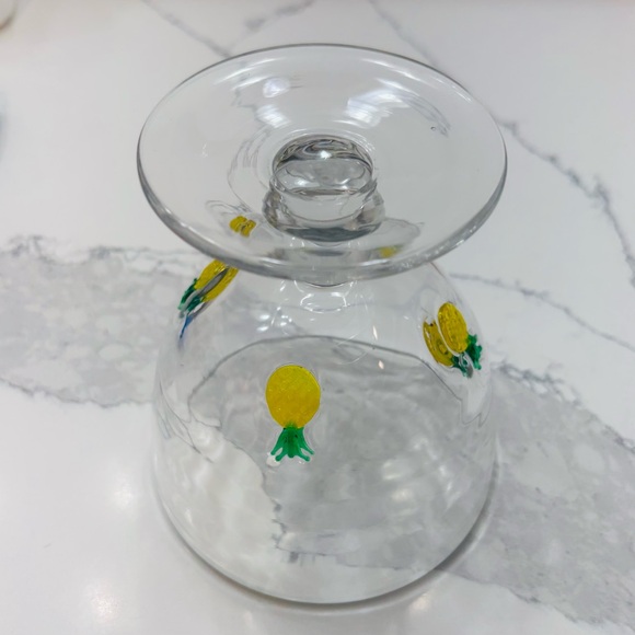 Anthropologie Penelope Pineapple Goblet Glass - Picture 4 of 4